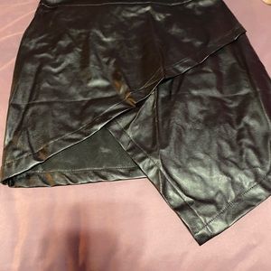 Pleather,suede and blue Jean skirts